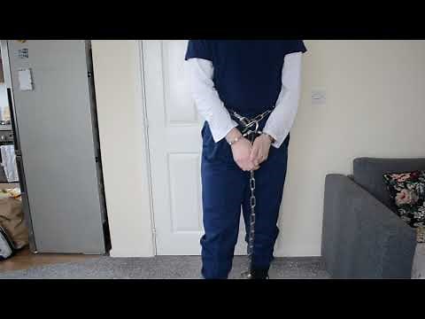 Handcuffed & Shackled in Heavy Chains