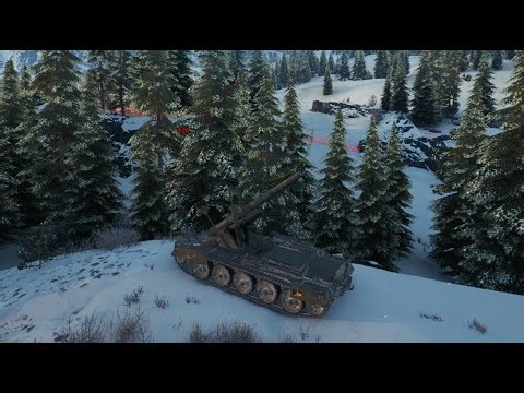 Crusader 5.5-in. SP - British tier 7 Artillery tank - Winter Map - World of Tanks