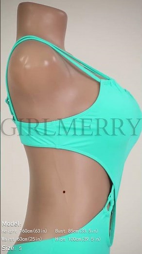 GIRLMERRY New sexy padded 4-color hollow suspenders one-piece swimsuit Wholesale BA017074