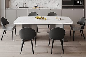 [Hot Item] Home Office Furniture Rectangle Dining Table Adjustable Height Kitchen Dining Table