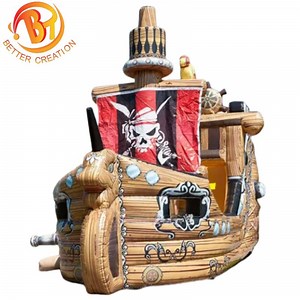 [Hot Item] Customized Adult and Kids Outdoor Giants Pirate Ship Inflatable Slide for Sales