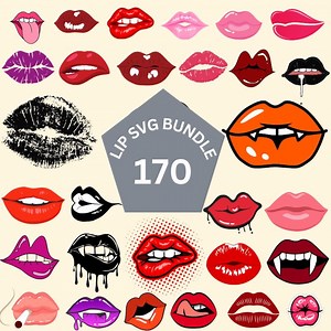 150 Lips SVG, Kiss Mark SVG, Kiss SVG, Lip Clipart, Lip Svg, Body Part Svg, Woman Svg, Love Svg, Cut File Cricut, Silhouette - Etsy Canada