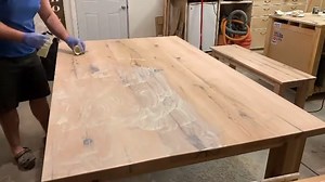 14 reactions | @mantheyswoodworking Applying some Rubio Monocoat Oil Plus 2C cotton white to a white oak table. I’m really liking how the two look together! #rubiomonocoat | Rubio Monocoat USA | Facebook