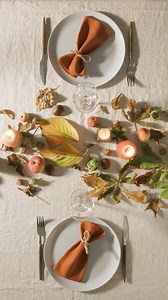 An orange-coloured table to celebrate the arrival of autumn🍂 #Autumn #tablesetting #Newseason | Luminarc