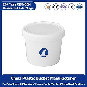 [Hot Item] High Airtight Transparent Sturdy Food Storage Plastic White Paint Pail for Wet Wipes Storage