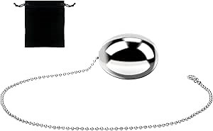 Large Anal Plug Metal Ball Butt Plug with Safety Chain Massage Wand Anus Dilator for Women Men Couple (XL), Silver