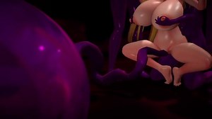 Blond Anime Girl With Huge Breasts Gangbanged By Futa Slime Girls