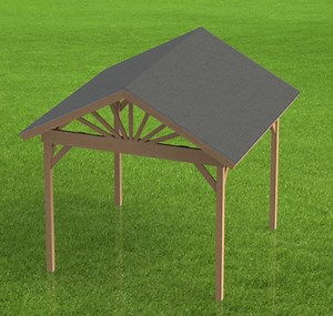 Gable Roof Gazebo Building Plans 18'x16' Perfect for Spas - Etsy Canada