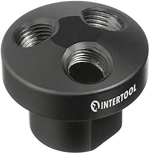 INTERTOOL 3-Way Round Air Splitter Manifold, 1/4-inch Female NPT, W-Type PT08-1851