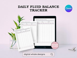 Fluid Balance Chart Printable - Daily Intake & Output Tracker - for Nurses, Caregivers and Patients (PDF) - Etsy UK