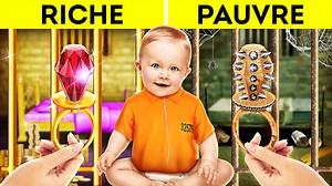 PRISON DE RICHE VS DE PAUVRE || Astuces Pour Tromper l’Officier Enceinte par 123GO! CHALLENGE | 123 GO Challenge French