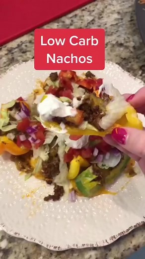 Low Carb Nachos…. Eating low carb doesn’t have to be hard. Get creative, have fun and start dropping the inches. #lowcarb #lowcarbrecipes #lowcarblifestyle #lowcarblife | Kate Kelso Higdon