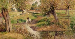 L'Abreuvoir, Eragny de Camille Pissarro - Reproduction tableau