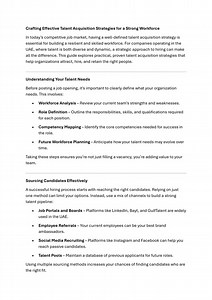 Crafting Effective Talent Acquisition Strategies for a Strong Workforce - SlideServe