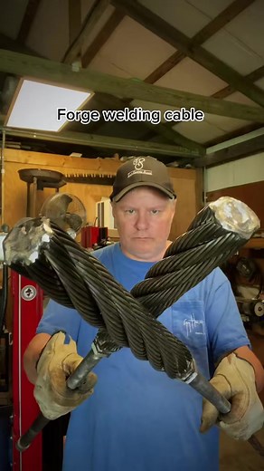 3_How to forge weld cablewire rope #fyp #viral #forging #bladesmith #blacksmith | Awesome DIY | Facebook