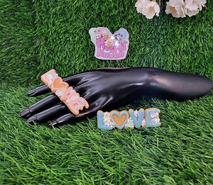 Kawaii Cookie LOVE Ring, Pastel Lolita Fashion, Fairy Kei and Decora - Etsy