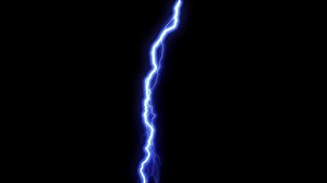 Download Blue Lightning Thunder on black background. for free