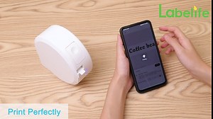 Labelife Label Maker Machine, Wireless and Portable Label Maker with Multiple Fonts, with One Laminated JM Label, for Home & Office, P3100D, White