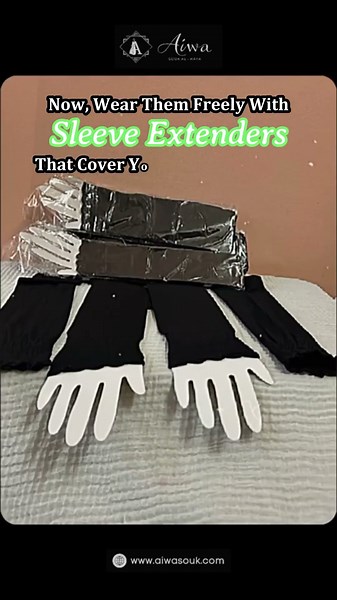 Black Sleeves Extenders | Thumb Model and Plain for Complete Hand Coverage
