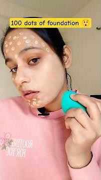 100 dots of foundation challenge 😲#challengevideo #reaction #shorts