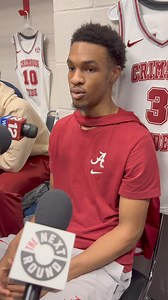 Rylan Griffen said yesterday’s dominate performance does a lot for this team moving forward but “yesterdays history and tomorrows a mystery” His teammates got a good laugh out of that quote… #AlabamaBasketball #RollTide Autograph code TNR | The Next Round