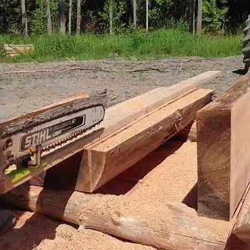 Cutting Beams W/ Timber Tuff Saw Mill Jig