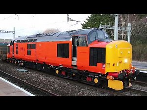 37405 departs Swindon, on the Bristol St Phillips Marsh to Swindon Transfer, 13th January 2023