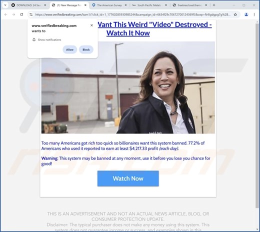 Verifiedbreaking.com Ads