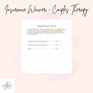 Couples Therapy Insurance Waiver - Etsy Canada