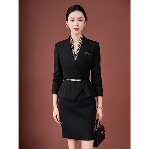 [Hot Item] Modern Hotel Women Short Sleeve Receptionist Uniform Manager Uniform for Waitress
