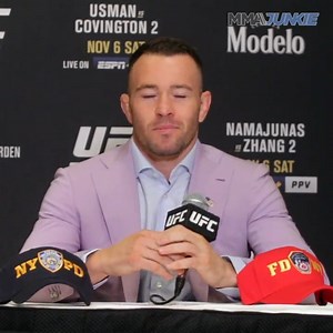 Colby "Chaos" Covington says "Cumshot" Khamzat Chimaev is nowhere near worthy of a UFC title shot once he gets through Kamaru Usman. #UFC268 | Full video: http://bit.ly/3wkrLs0 | MMA Junkie