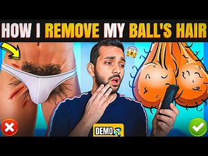 DEMO 💦How I Remove My Balls Hair | Stop Sweaty & Smelly Balls | Best Trimmer to Remove Balls Hair