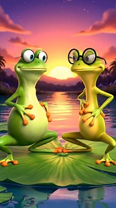 Frog Lily Pad Drama 🐸🎭 #FunnyFrog #FrogFablesHub #FrogShorts #FrogDrama | Frog Fables