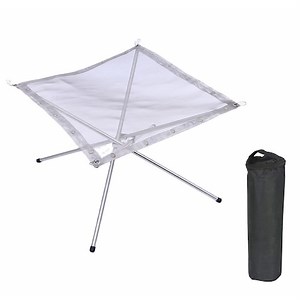 Semineu portabil din otel inoxidabil, MorFansi, camping, picnic In aer liber, plaja, gradina, drumetii, pescuit - eMAG.ro