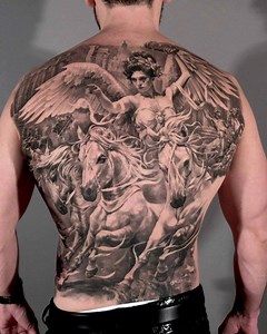 5.2K views · 473 reactions | Always a pleasure when @frankrcairo comes to visit and get tattooed. Finished up one side of his ribs this trip and plotted for the other. Hope to see ya soon my Canadian brother! Nike (Greek goddess of victory.. not the swoosh) healed for over a year now. Done using Bishop Rotary and INK-EEZE Tattoo Lifestyle Products #carlostorresart #nike #horses #blackandgreytattoo #theravenandthewolves #goddessofvictory | Carlos Torres Art | Facebook