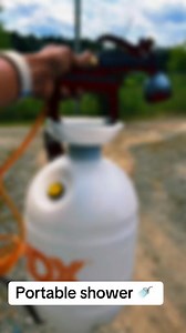 3.4K views · 31 reactions | Question… how are you? Taking showers if your hot water tank isn’t hooked up? I did van life in 2023 and I made this portable shower for use in my van. Currently, I just use this method inside my shower stall and boil the water on the stove to get it hot… I do have a 2 1/2 gallon portable hot water tank that I can install… | Kawtious Livin Life Out LOUD | Facebook