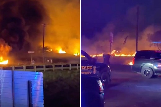 Dallas truck crash sparks massive fire