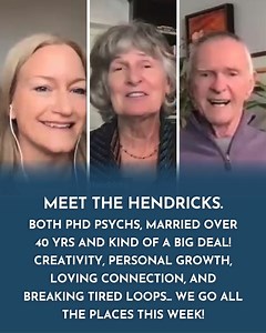 There could be a million different reasons this hour might improve your life. You will have to listen and find out, but all I will say is don’t delay. ​ ​ That we have Katie & Gay Hendricks, their separate and collaborative bodies of work and their books to share so much wisdom, makes me feel good about the world and I’m overjoyed to bring them to you in the show this week. ​ We talk about all this and more: ​ 🍃 Creative Possibility - how to harness it and foster it. 🌿 Conscious living - what 