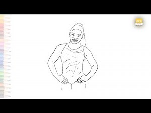 Simone Biles drawing | Outline sketches easy | Draw Simone Biles drawing easy |#artjanag