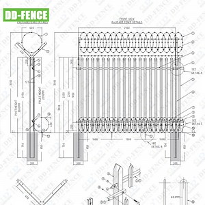 [Hot Item] 3m Height with Top Razor Wire Palisade Fence Hot Dipped Galvanized Palisade Fence Manufacturer High Security Palisade Fencing Anti Rast