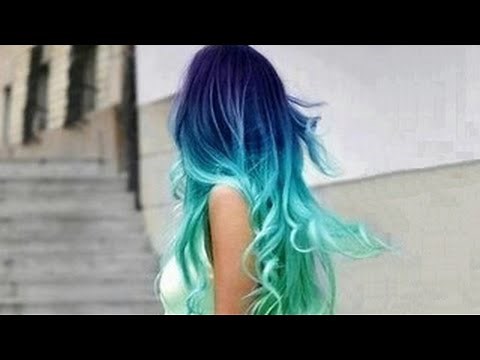 Blue & Light Blue Color Melt Ombre Extensions --- KristenLeanneStyle