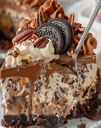 Decadent No-Bake German Chocolate Cheesecake No oven, no stress—just rich chocolate, toasted pecans & creamy cheesecake layers! A dreamy dessert for parties, holidays & chocolate lovers alike. 💕 #NoBakeRecipes #GermanChocolate #SweetTreats | Fen Recipes