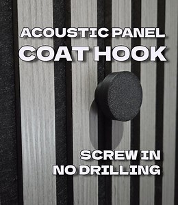 Coat Hook for Acoustic Wall Panel | Twist Lock Screw on Round Hook - No Drilling - Etsy Canada