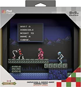 Level Up Labs Pixel Frames: Castlevania: Horrible Night - 3D Shadow Box - Framed Decor for Wall, Home, Shelf Display, Game Poster Art, Boys Girls Teen Gaming Room Decoration