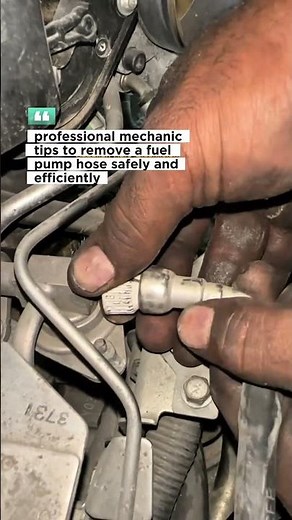 Pulling a fuel pump hose the wrong way can cause serious damage