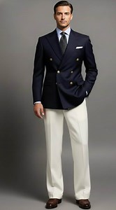 Navy Blue Double Breasted Blazer | Slim Fit Tropical Wool Suit - Etsy Canada