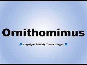 How To Pronounce Ornithomimus