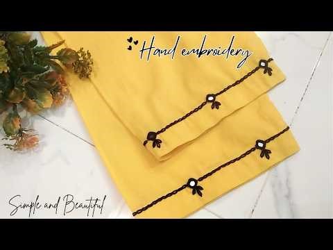 Simple and Elegant Sleeves Design💖 || Latest Hand embroidery Design || SALEEQA CHANNEL