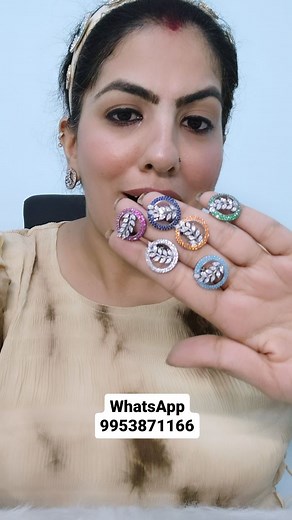 5.2K views · 25 reactions | #dhwanicollection #reelsinstagram #reelsfacebook #trendy #designerjewelry #premium #jewelry #indianfashion #fashion #weddingjewellery #casualstudent #stud #colourful #earrings | Dhwani Collection | Facebook