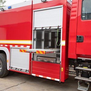 [Hot Item] Customized Fire Truck Hose Rack Water Partition